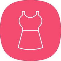 Dress Line Curve Icon vector