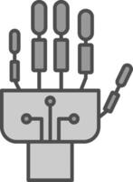 Robotics hand Fillay Icon vector