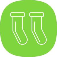 Socks Line Curve Icon vector