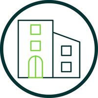 Urbanism Line Circle Icon vector