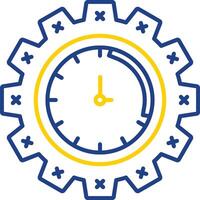 Time Management Line Two Color Icon vector