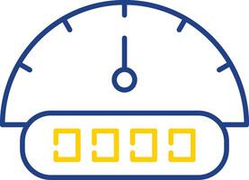 Tachometer Line Two Color Icon vector