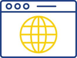 Web Line Two Color Icon vector