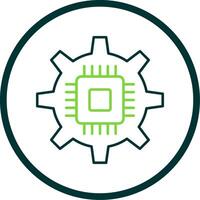 Circuit Line Circle Icon vector