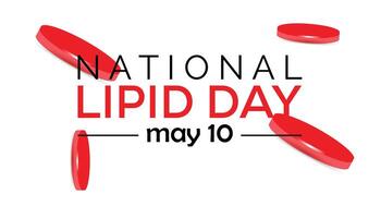 National Lipid Day observed every year in May. Template for background, banner, card, poster with text inscription. vector