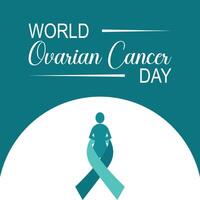 world ovarian cancer day observed every year in May. Template for background, banner, card, poster with text inscription. vector