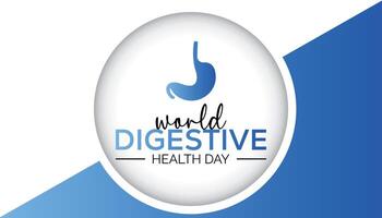 World Digestive Health Day observed every year in May 29. Template for background, banner, card, poster with text inscription. vector