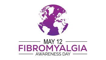 Fibromyalgia International Awareness Day observed every year in May. Template for background, banner, card, poster with text inscription. vector