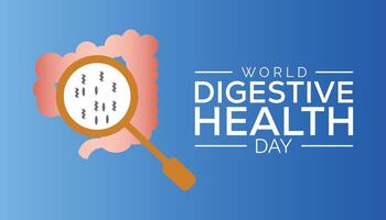 World Digestive Health Day observed every year in May 29. Template for background, banner, card, poster with text inscription. vector