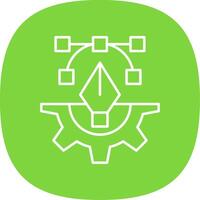 Creative Process Line Curve Icon vector