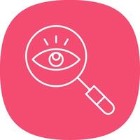 Observation Line Curve Icon vector