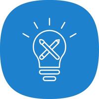 Design Thinking Line Curve Icon vector
