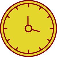 icono de dos colores de la línea de reloj vector