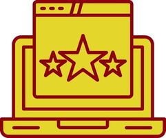 Rating Line Two Color Icon vector