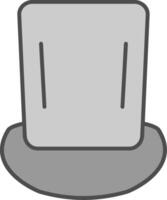 Top Hat Fillay Icon vector