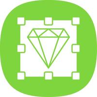 Diamond Line Two Color Icon vector