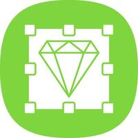 Diamond Line Two Color Icon vector