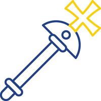 Scepter Line Two Color Icon vector