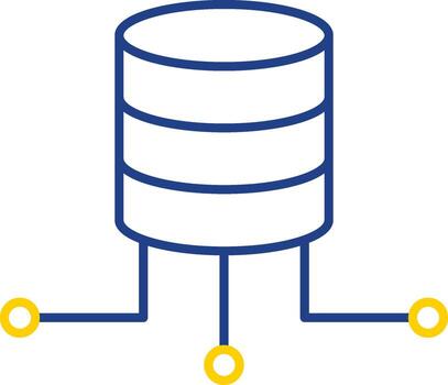 Data Connection Line Two Color Icon vector