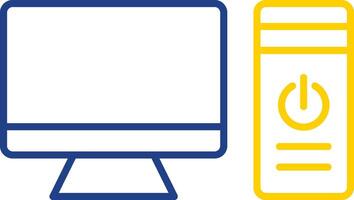 Computer Line Two Color Icon vector