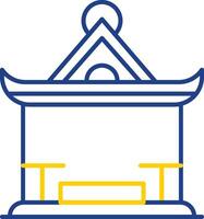 Pavilion Line Two Color Icon vector