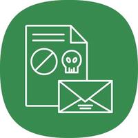 Spam Line Curve Icon vector