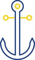 Anchor Line Two Color Icon vector