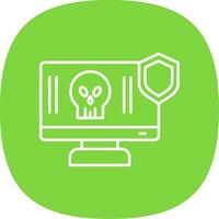 Antivirus Line Curve Icon vector