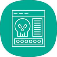 Malware Line Curve Icon vector
