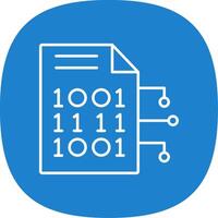 Encryption Data Line Curve Icon vector