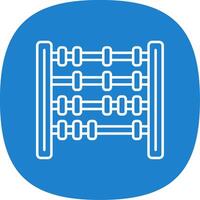 Abacus Line Curve Icon vector