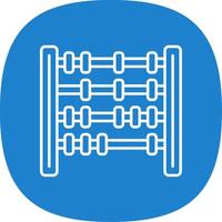 Abacus Line Curve Icon vector