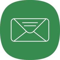 Mail Line Curve Icon vector