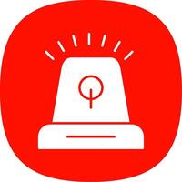 Siren Line Circle Icon vector