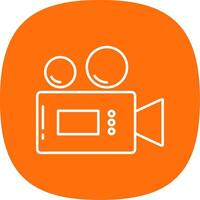 Camera Line Curve Icon vector