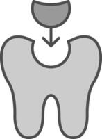 Tooth Filling Fillay Icon vector