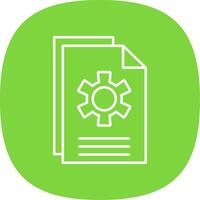 Document Line Curve Icon vector