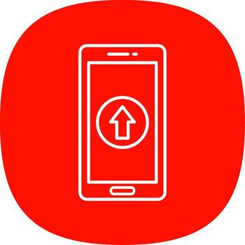 Upload Line Curve Icon vector