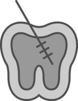 Root Canal Fillay Icon vector