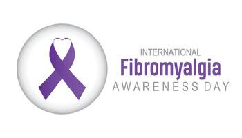 Fibromyalgia International Awareness Day observed every year in May. Template for background, banner, card, poster with text inscription. vector