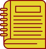 Notebook Line Two Color Icon vector