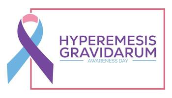 Hyperemesis Gravidarum Awareness Day observed every year in May 15. Template for background, banner, card, poster with text inscription. vector