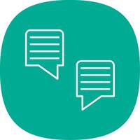 Chat Line Curve Icon vector