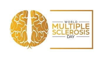 world Multiple Sclerosis day observed every year in May 30. Template for background, banner, card, poster with text inscription. vector