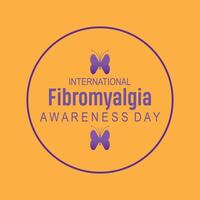 Fibromyalgia International Awareness Day observed every year in May. Template for background, banner, card, poster with text inscription. vector