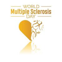 world Multiple Sclerosis day observed every year in May 30. Template for background, banner, card, poster with text inscription. vector