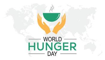 World Hunger Day observed every year in May 28. Template for background, banner, card, poster with text inscription. vector