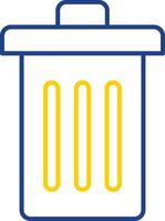 Trash Line Two Color Icon vector