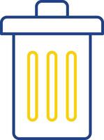 Trash Line Two Color Icon vector