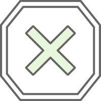 Cross Fillay Icon vector